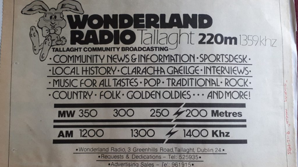 Wonderland Radio from Tallaght in Dublin