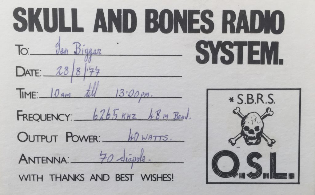 Full recording: Skull and Bones Radio System