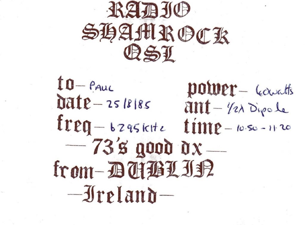 Full recording: Shamrock Radio International