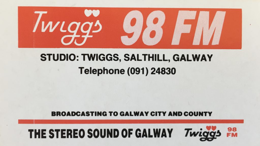Jingles for Twiggs FM in Galway