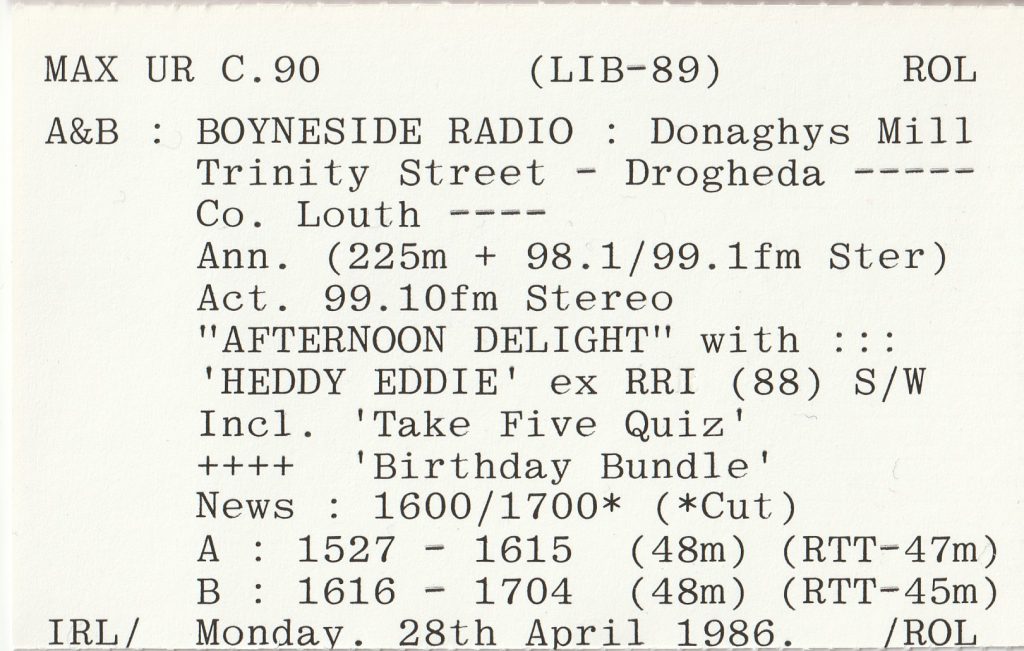 More of Afternoon Delight on Boyneside Radio