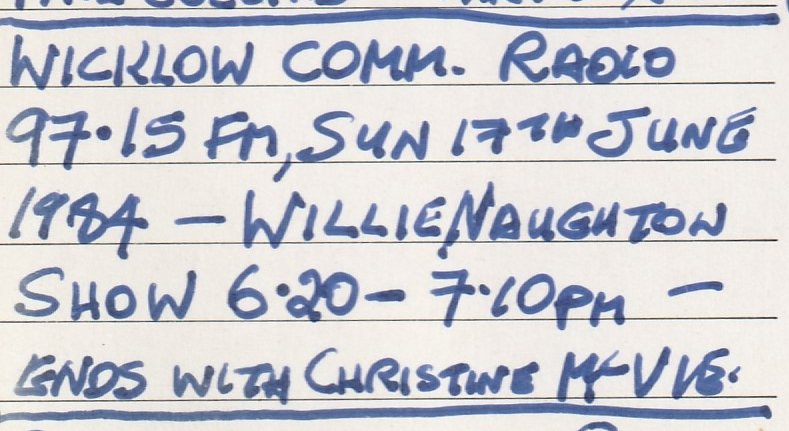 Afternoon show on Wicklow Community Radio
