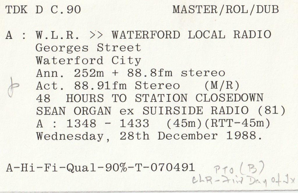 Waterford Local Radio prepares for closedown