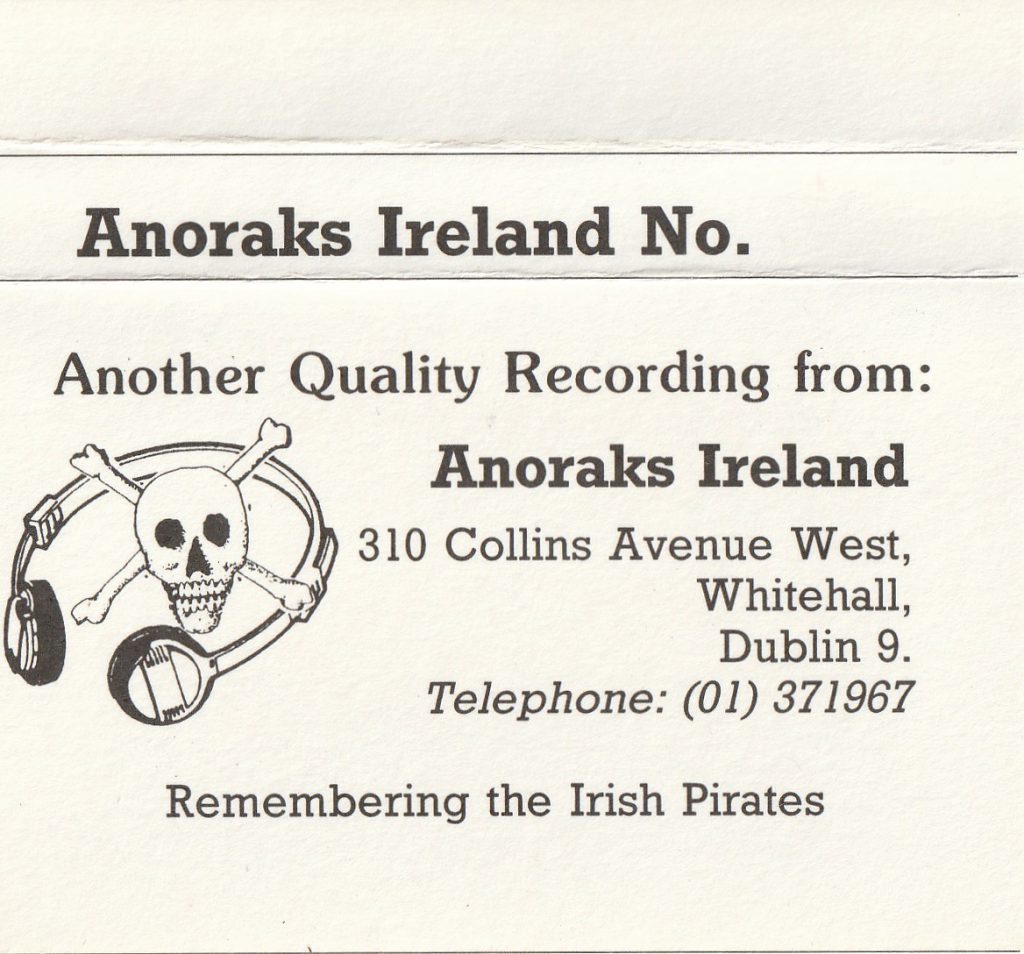 Anoraks Ireland featured on Radio Caroline Cork
