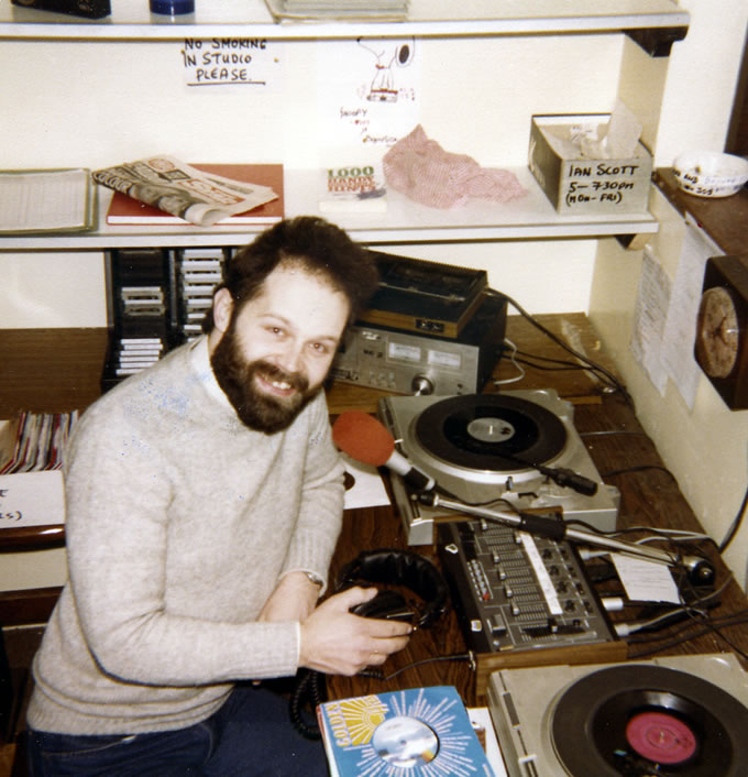 Kieran Murray in the studios of Boyneside Radio, Kells.