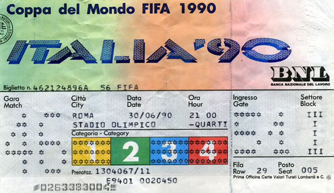 The World Cup 1990 Ticket!